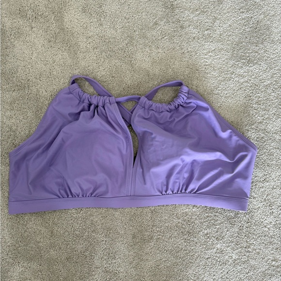 Time and Tru Other - Purple Swimsuit Bikini Top Crisscross Back 3X